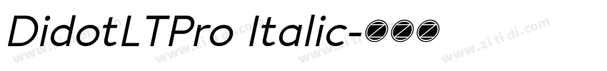 DidotLTPro Italic字体转换